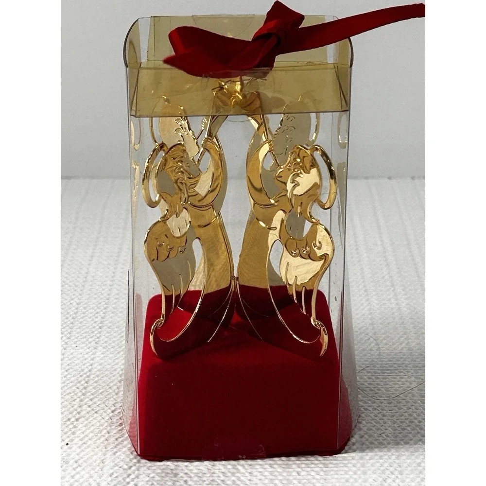 Vintage Gloria Duchin Gold Christmas Ornament 3-Dimensional‎ Angels Tree